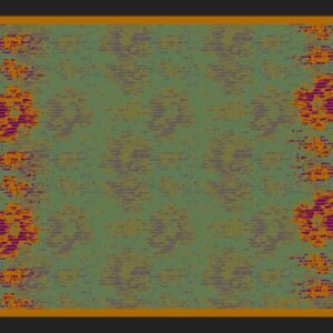 أخضر زيتوني بنقوش موف