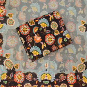 أسود مزهر متعدد الألوان