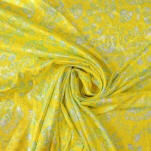 أصفر الزاهي مع الزهور اللامعة