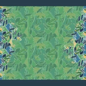 الأخضر الفاتح مع لمسات من الزهور