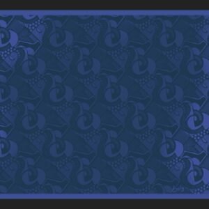 الأزرق الداكن مع تصميم هندسي