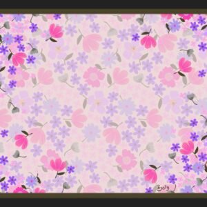 الوردي الفاتح  مع لمسات من الألوان الزهرية الناعمة
