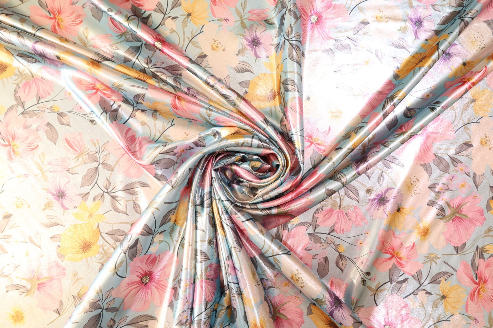 قماش حرير وردي ناعم للتفصيل بخامة ممتازة