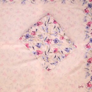 قماش وردي لافندر نعومة وألوان هادئة للخياطة